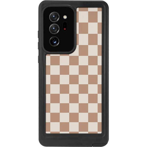 Neutral Checkered Galaxy Note20 Ultra 5G Waterproof Case